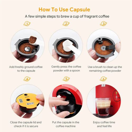 60/180/200/220 ml For Tassimo Reusable Coffee Capsule Pods S