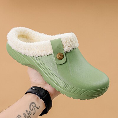 2025 Men And Women Couple Style Mammoth Wool Cotton Slippers