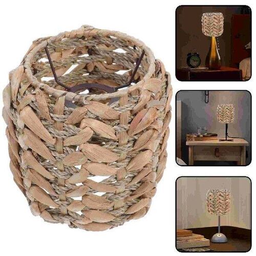 Lampshade Woven Shades for Restaurant Pendant Retro Straw