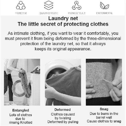 2pcs Zippered Mesh Laundry Bag Polyester Laundry Wash Bags