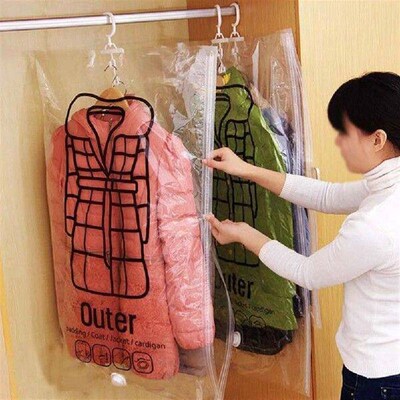 Hanging Compressible Storage Bag Reusable Clothes