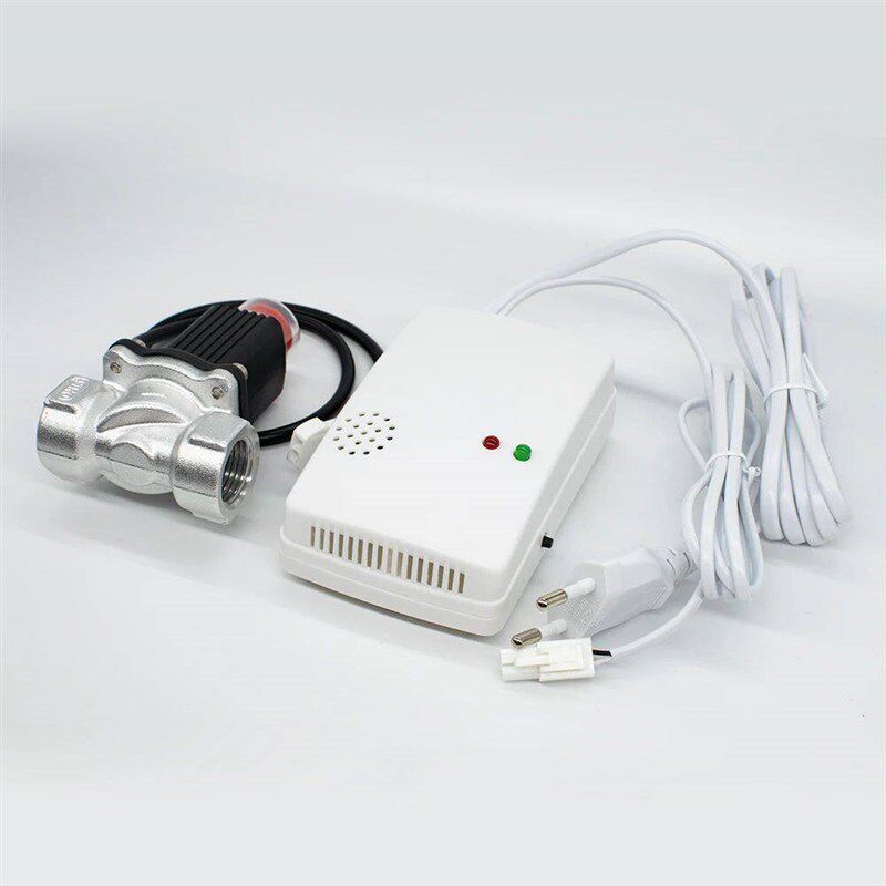 EU Plug Gas Leakage Detector with Emergency Shut Off Solenoi - 实物图