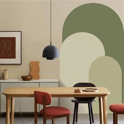 Wall Sticker Boho Style Abstract Arch Peel And Stick