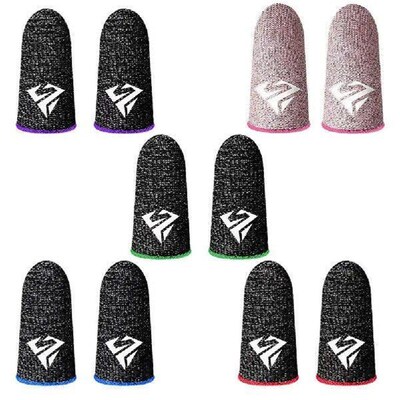 2 Pcs Breathable Finger Sleeves For Gaming Touchscreen