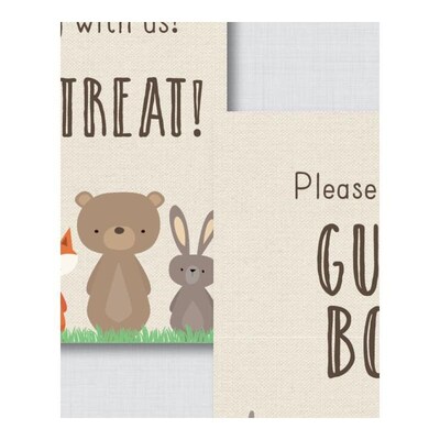 Woodland Theme Baby Shower Table Signs - 6 Signs! Welcome Si