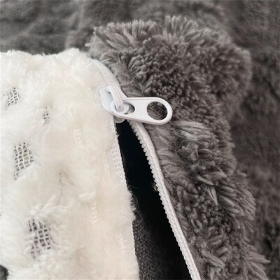 Taffeta pillowcase, single, winter fleece-lined