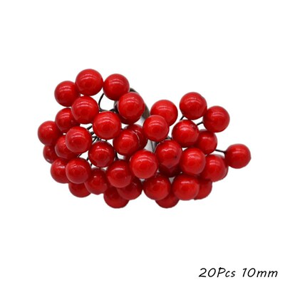 Red Theme Artificial Flower Cherry Stamen Berries Bundle DIY