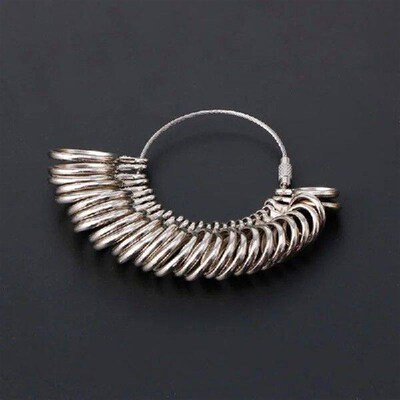Metal Ring Measurement Tool Ring Sizer Gauge Women Wedding