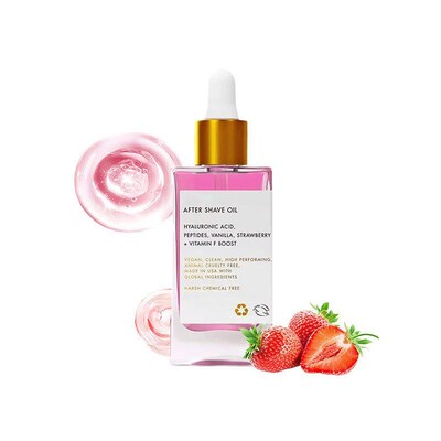 Strawberry Vanilla After Shave Oil for Smooth Skin草莓须后油
