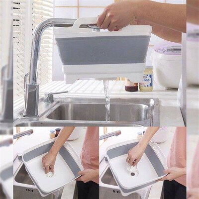 Kitchen Folding Washing Basin Convenient to Use with Drian