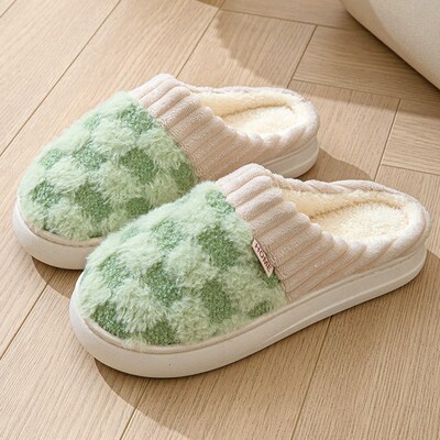Cotton Slippers Womens Indoor Dormitory Thick Bottom Home P