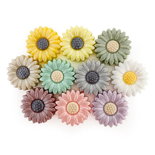 10pcs Daisy Silicone Beads 20mm Opal Silicone Teething Toy B