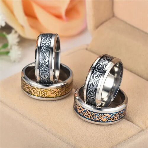 2023 Dragon Ring For Men Women Wedding Stainless Steel Jewel