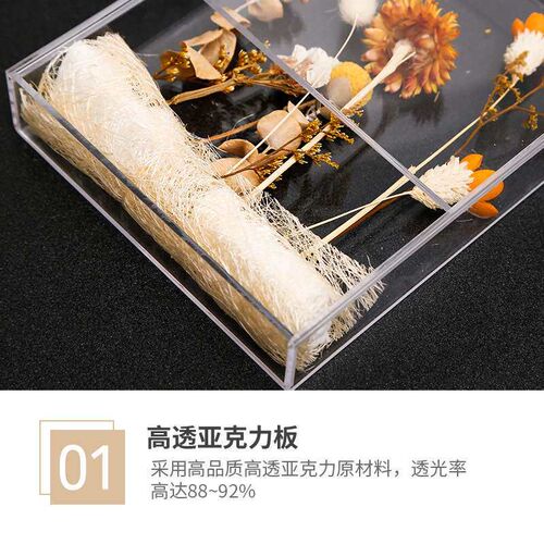 Ins Acrylic Transparent Photo Frame Forever Flower Dried Flo