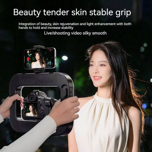 Three-color dimming, ring rabbit cage fill light selfie live