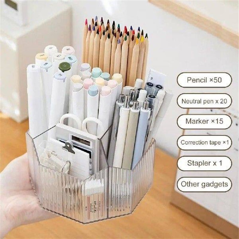 Marker Pen Storage Box Versatile Pen Holder 360 Rotating图片