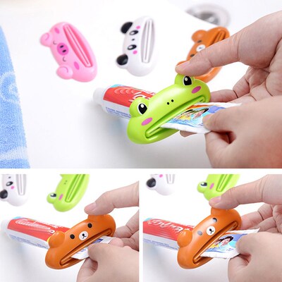 3pcs Travel Portable Toothpaste Extruder Multifunction Carto