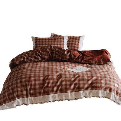 tton Thickened Sanding Four-piece Set Yarn-dyed Brushed Warm