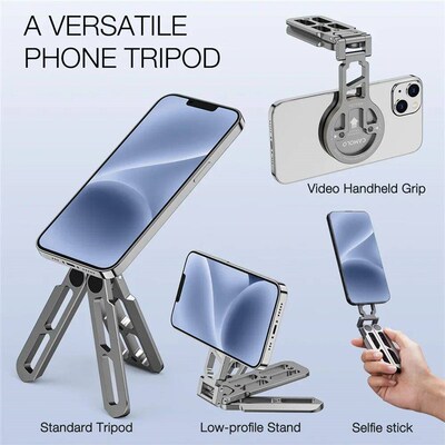 Foldable Magnetic Selfie  Tripod w Arca Plate 1/4-20 Cold Sh