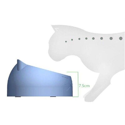 200ml 15 Degrees Tilted Stainless Steel Cat Bowl Non-slip