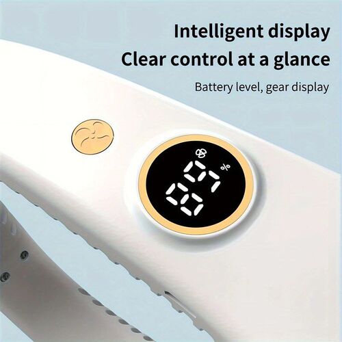 Portable Rechargeable Bladeless Neck Fan - 360 Cooling Wea