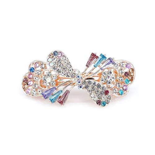 Alloy Spring Clip Bow Hairpin Crystal Hairpin Hair Accessori