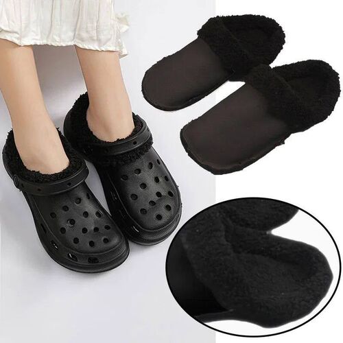 1pair Hole Shoe Velvet Liner Winter Warm Shoe ver Thickened