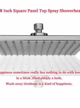 8 Inch Square Shower Head ABS Plastic Single Spray Touch