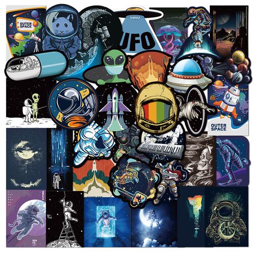 10/30/50PCS Outer Space Astronaut Graffiti ers Cartoon DIY S