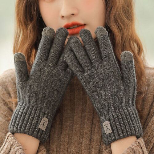 Ladies cute warm cold touch screen gloves female students pl