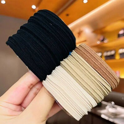 5Pcs/Lot Women Girl Simple Elastic Hair Bands Scrunchie tail
