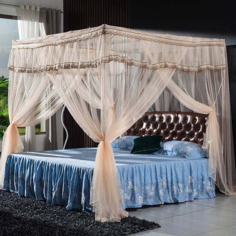 蚊帐三开门不锈钢加厚落地压脚升级版1.8宫庭免打孔雪纺加密1.5米,床上用品,蚊帐,淘宝优惠券,粉丝福利购,淘宝优惠卷