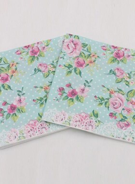 Party Tissue Paper Napkins 2 Layers Decoupage Serviettes Ros