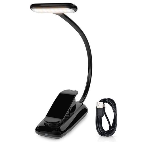 LED Book Lights, Rechargeable Clip On Light, 3 Lighting Mod