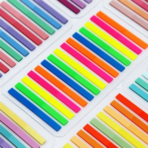 3000 Sheets Color Stickers Transparent Fluorescent Index Tab