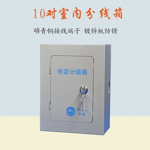 锐良通信语音电话分线箱10对旋卡室内壁挂式明装分线盒电话配线箱