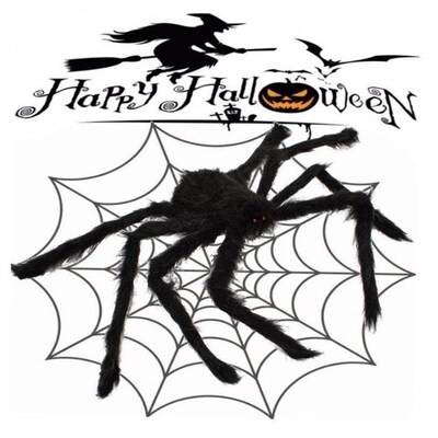 Black Spider Halloween Decoration Haunted House Prop Indoor