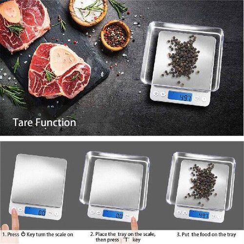 2kg/3kg/500g Digital Kitchen Scale 0.1/0.01g Precision Food