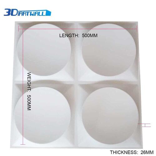 White 3D Wall Panels Modern Wall Decor Moon Surface Design 1