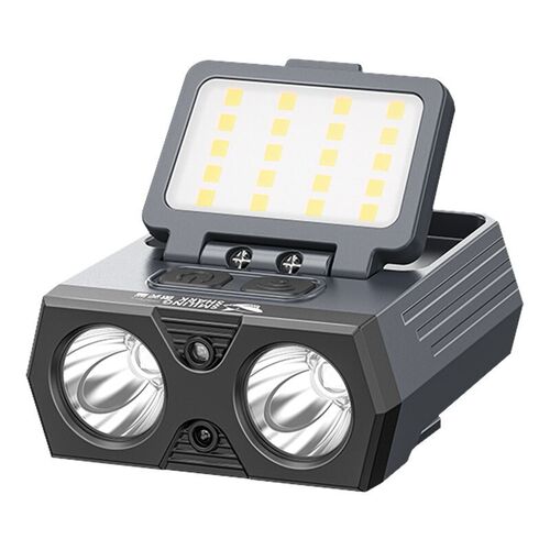 Outdoor lighting double light sensing head lamp cap clip