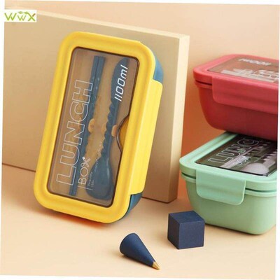 Microwave Lunch Box Portable 2 Layer Food Container Healthy