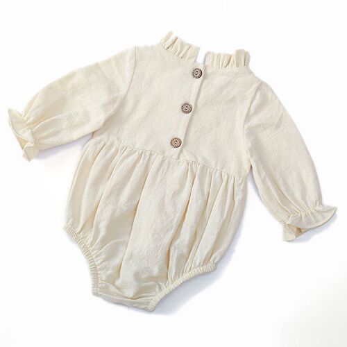 Fashion Baby Girls Romper Cotton Long Sleeve Ruffles Baby Ro