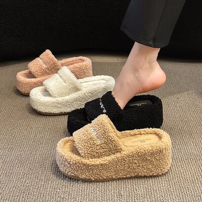 2025 Korean Version Of Thick-soled Sponge Cotton Slippers Fo