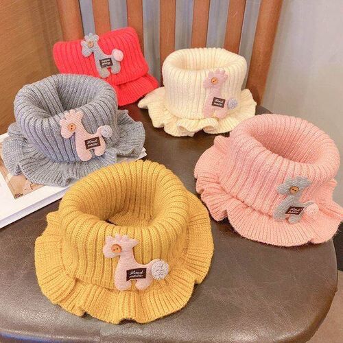 Cartoon deer autumn and winter wool knit childrens neck war