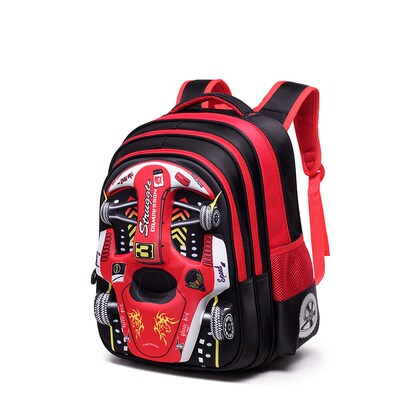 Hot 3D EVA car children schoolbag racing Three dimensional w