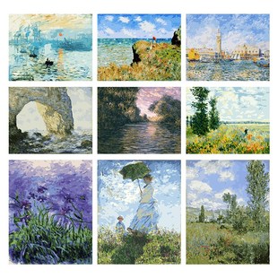 莫奈数字油画diy日出印象填色手工名画抽象客厅风景高级感装饰画