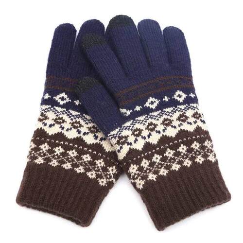 Winter Men/Women Warm Jacquard Sretch Knit Gloves Female Pri