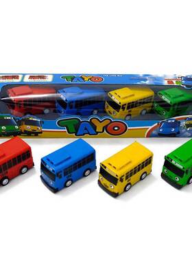 4pcsset Anme Tayo the Lttle Bus Educatonal Toys Cartoon