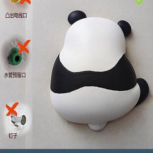 墙F985656S立体熊猫装饰贴墙洞电线墙面丑装饰盖生遮间遮挡神器墙