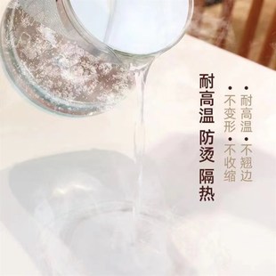 1米5圆形桌面保护膜pvc餐桌垫隔热垫红木园卓垫1.3米层圆桌桌布